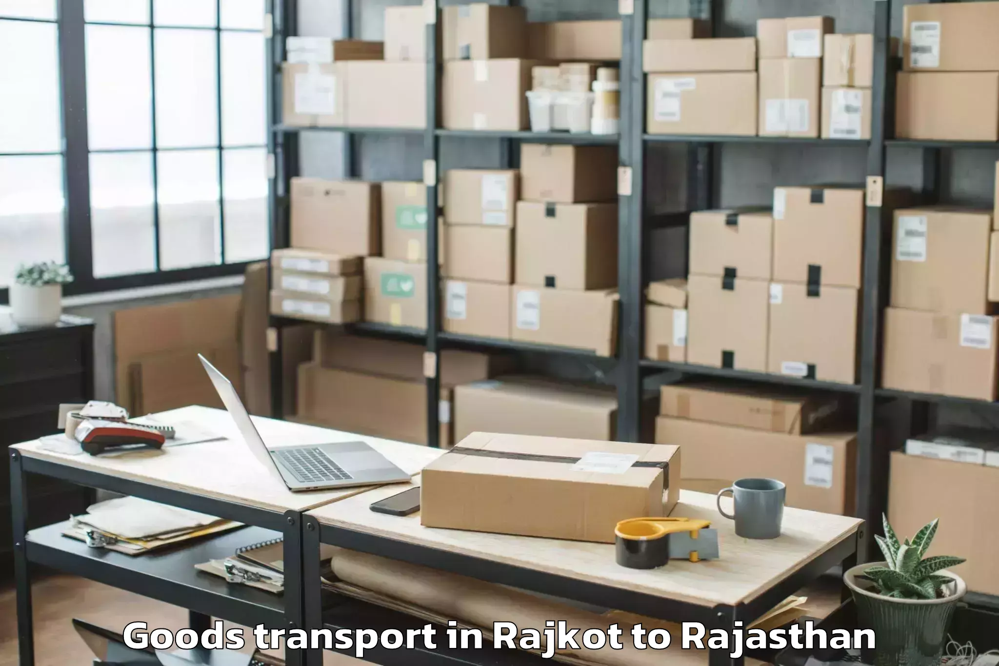 Top Rajkot to Pratap University Jaipur Goods Transport Available